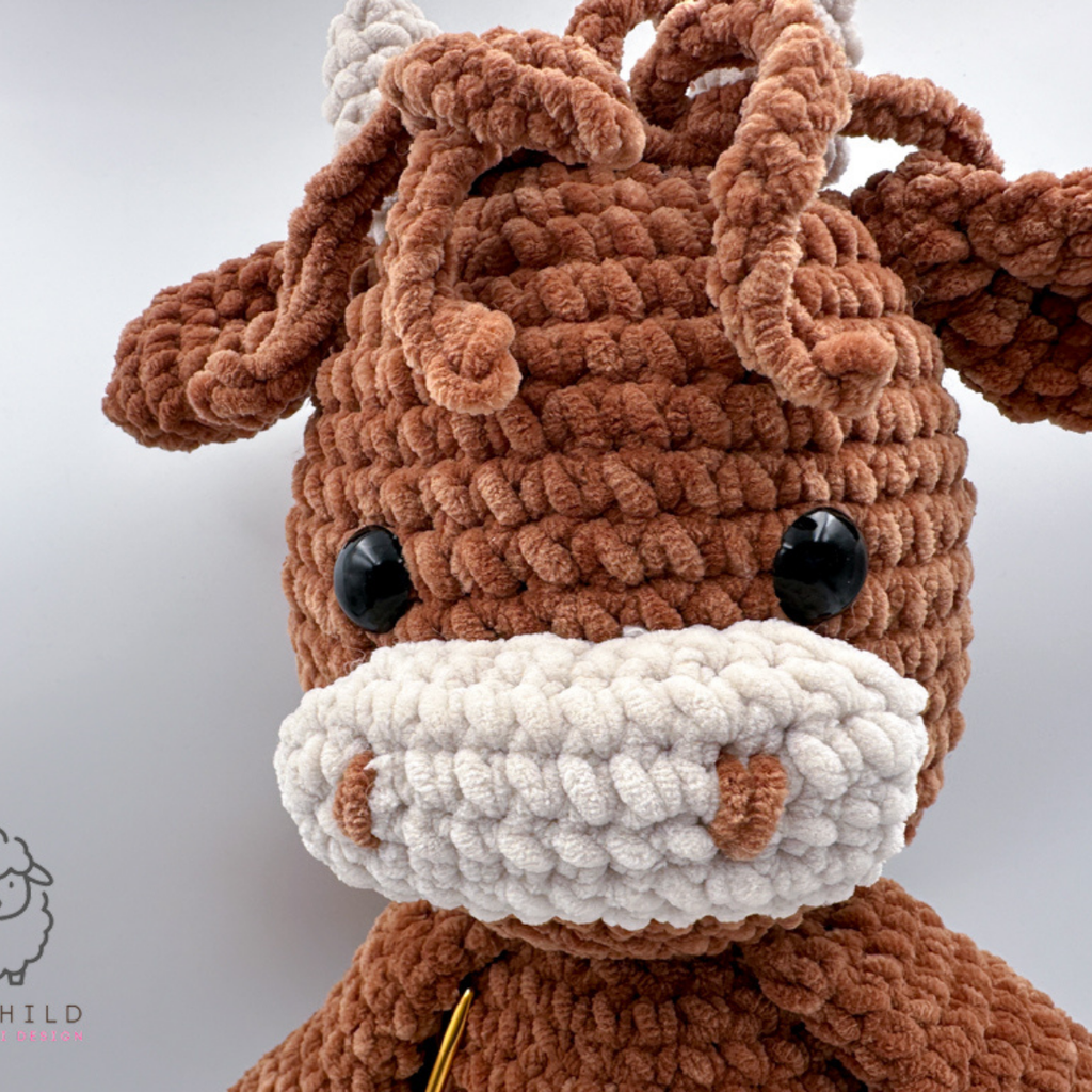 Crochet Pattern for a Highland Cow Amigurumi