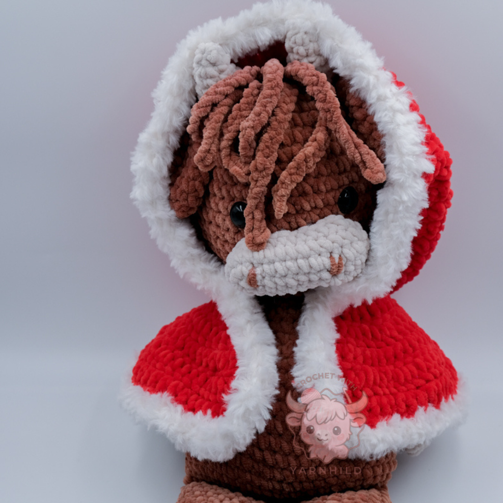 Fergus Winter Cape. Crochet Pattern PDF